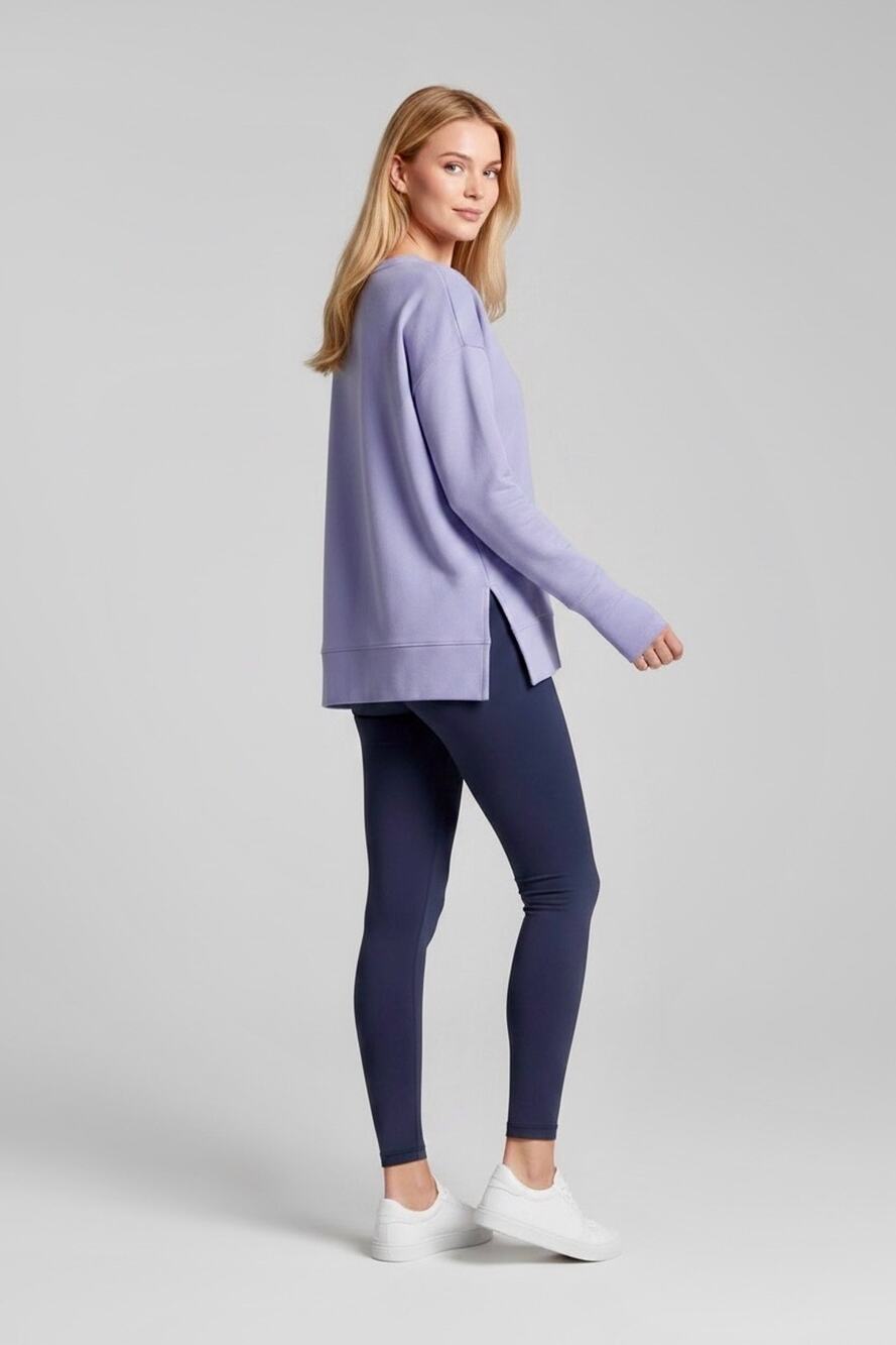 Athleta Women's Soft Coaster Luxe Sweatshirt Serendipity Blue Size XL NWT